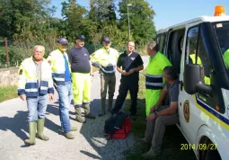 Alcuni dei volontari del Gruppo comunale di Protezione civile 